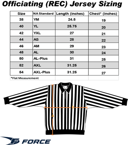 Force REC Officiating Jersey With Snaps