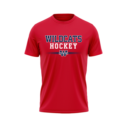 Wildcats Hockey Red Performance Tee - Youth