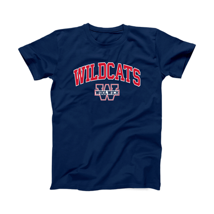 Wildcats Navy Polycotton Tee - Adult