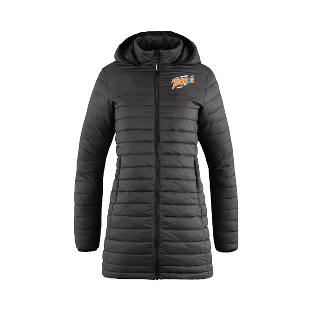 Turbos CSW Glacier Bay Ladies Long Puffy Jacket - Black